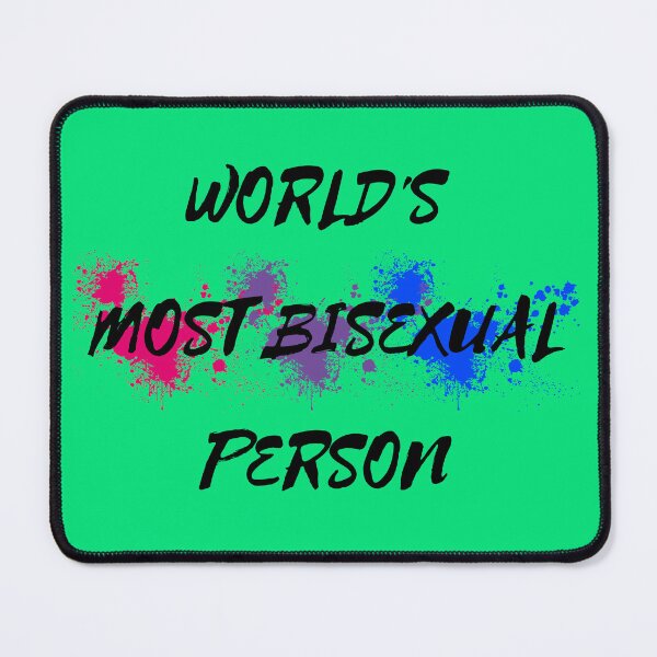 Item preview, World's Most Bisexual Person Bi Flag Color Splash For Nonbinary Folks In Green designed and sold by LuckyKermit.