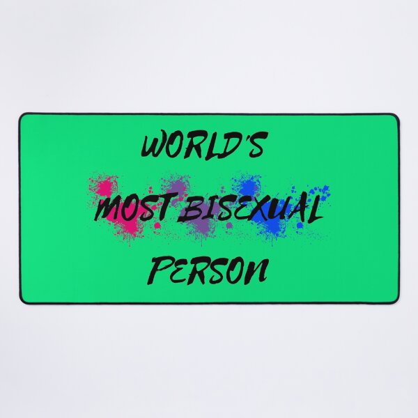 Item preview, World's Most Bisexual Person Bi Flag Color Splash For Nonbinary Folks In Green designed and sold by LuckyKermit.