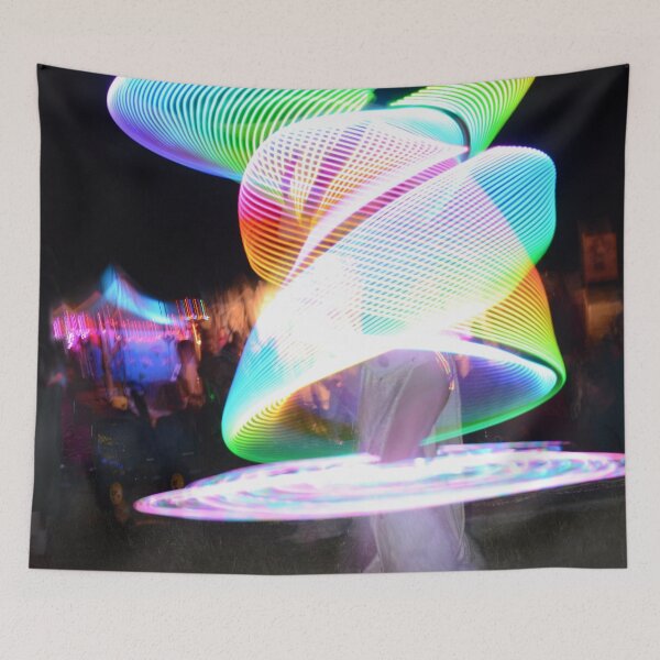 Item preview, Poi spinning photograph at night - WelshDesigns designed and sold by welshdesigns.