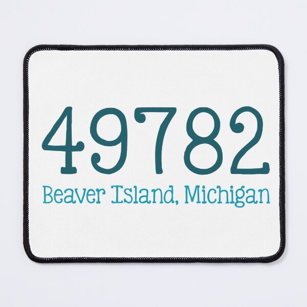 Item preview, Beaver Island - Beaver Island, Michigan zip code 49782 in aqua - BI sticker designed and sold by smooshfaceutd.