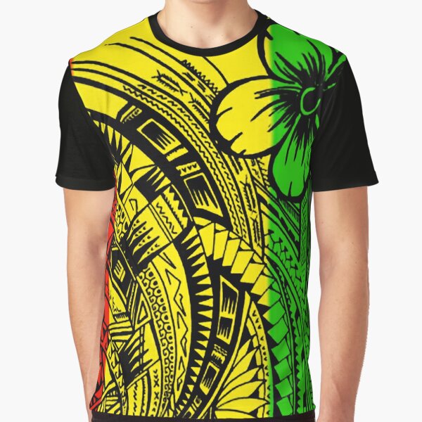 Reggae Polynesian Designs Graphic T-Shirt for Sale by atikapu