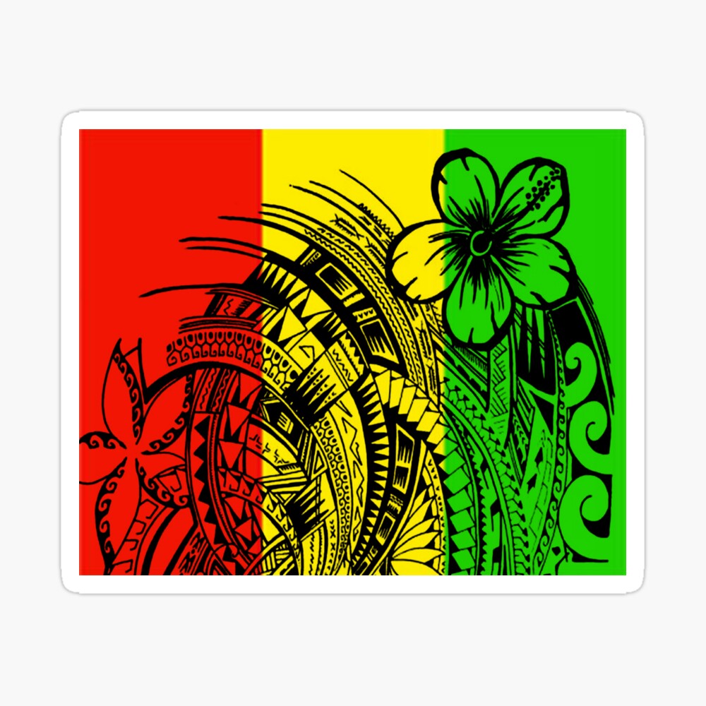 Reggae Polynesian Designs Graphic T-Shirt for Sale by atikapu