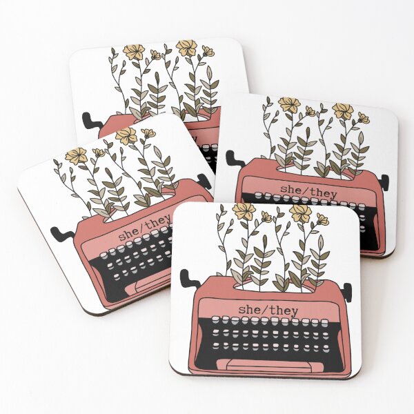 Item preview, Pronouns Typewriter: she/they designed and sold by hec8.