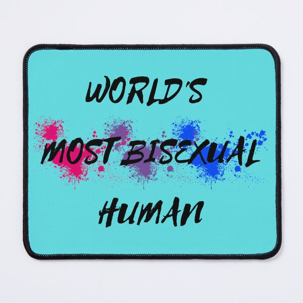 Item preview, World's Most Bisexual Human Bi Flag Color Splash For Non-binary Folks In Cyan designed and sold by LuckyKermit.
