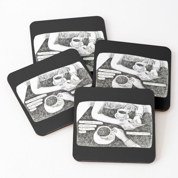 Item preview, Pencil Sketch Poem - Over Coffee designed and sold by OliviaJDMin.