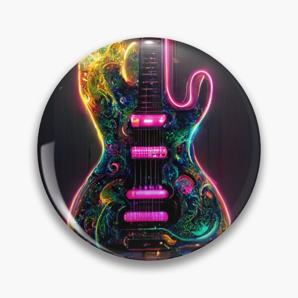 Item preview, Gfab Bfab Gen Ai FFab ABAI Surreal Trends Clothing Neon Electric guitar designed and sold by Surrealtrends.