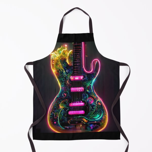 Item preview, Gfab Bfab Gen Ai FFab ABAI Surreal Trends Clothing Neon Electric guitar designed and sold by Surrealtrends.