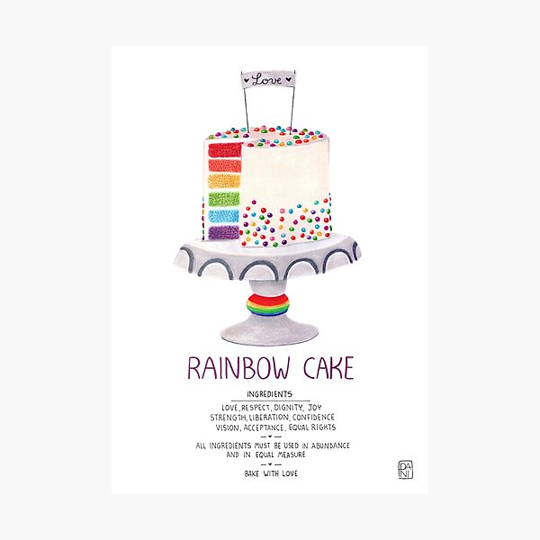 Rainbow Cake Photographic Print