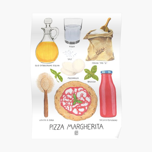 Pizza Margherita Poster