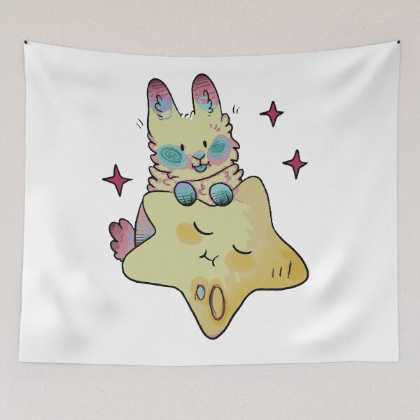 Item preview, bunny high on stars cute bunny designed and sold by XXgooddeedXX.