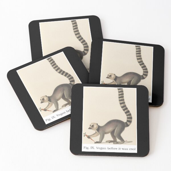 Item preview, Vintage Lemur Vegan before it was cool - Funny Designs for T-shirts and other accessories such as phone cases or laptop covers designed and sold by Ridiculam Toga.
