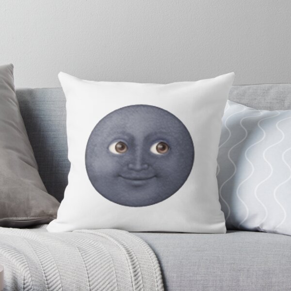 Moon Face Throw Pillow