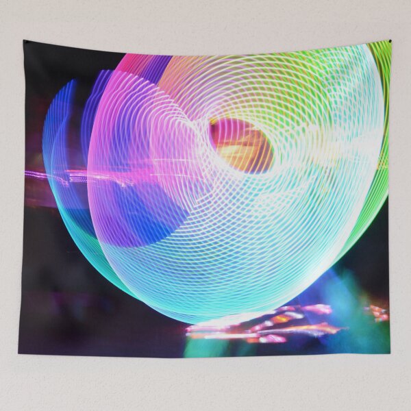 Item preview, Poi spinning photograph at night - WelshDesigns designed and sold by welshdesigns.