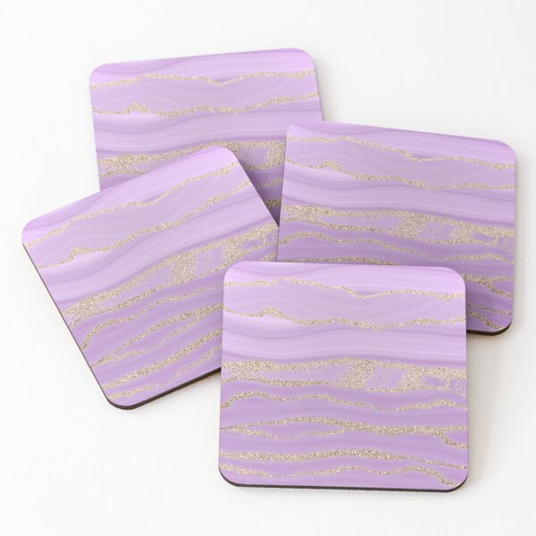 Item preview, Feminine Purple Faux Marble Strokes With Gold Veins, Faux Marble Texture designed and sold by MysticMarble.