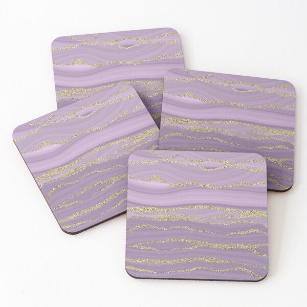Item preview, Feminine Darker Purple Faux Marble Strokes With Gold Veins, Faux Marble Texture designed and sold by MysticMarble.