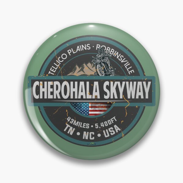 Item preview, Cherohala Skyway National Scenic Byways Tennessee, North Carolina Motorcycle Sticker T-Shirt 04 designed and sold by OuterShellUK.
