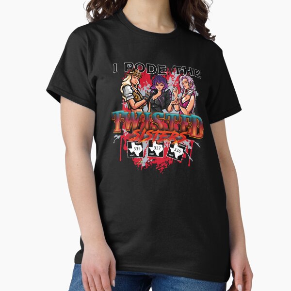 Item preview, Three Sisters Twisted Sisters Texas Motorcycle Sticker T-shirt 03 designed and sold by OuterShellUK.