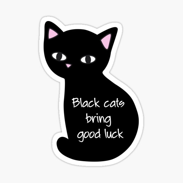 "Black cats good luck" Sticker for Sale by MeowMusic Redbubble