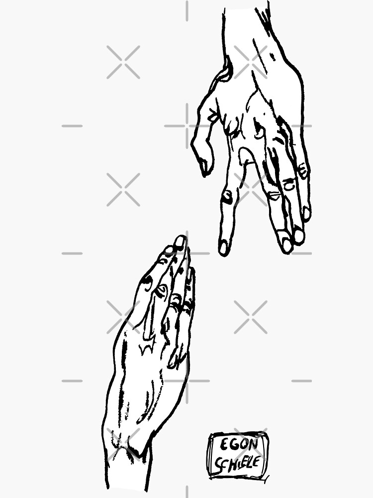 "Egon Schiele - Hands" Sticker for Sale by ArtOfSilentium | Redbubble