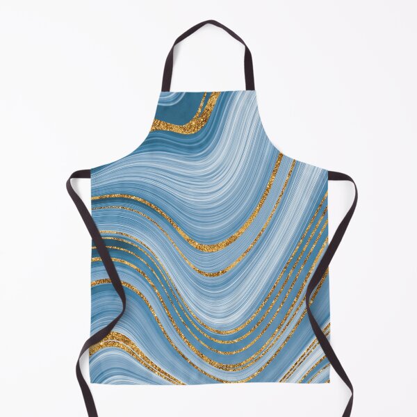 Item preview, Faux Baby Blue Marble With Gold Glitter Veins 2 designed and sold by MysticMarble.