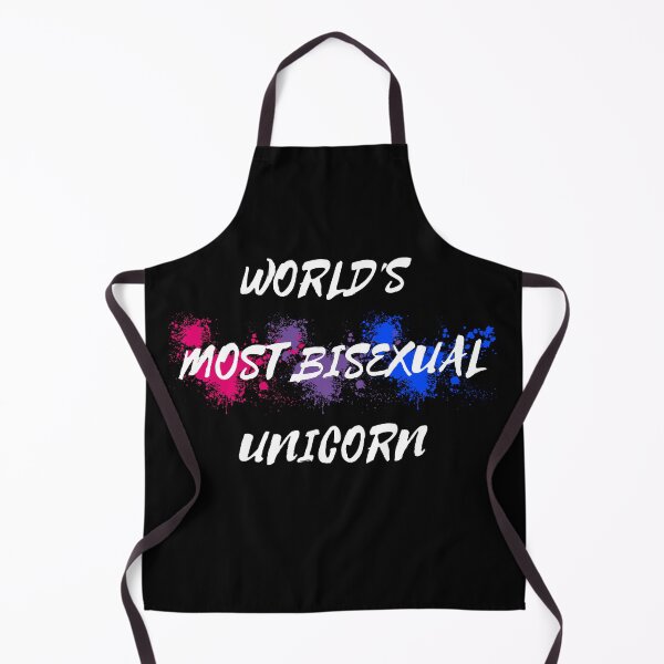 Item preview, World's Most Bisexual Unicorn Bi Flag Color Splash For Magical Creatures In Black designed and sold by LuckyKermit.