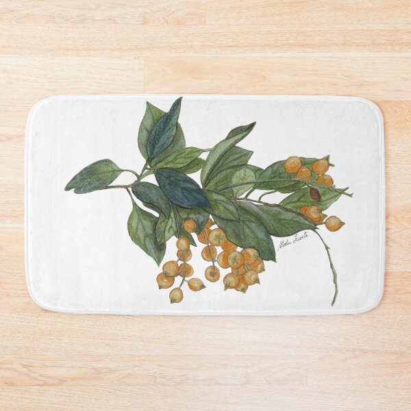 Item preview, Watercolor duranta branch illustration, green leaves, wild berries designed and sold by Malu-Iriarte.