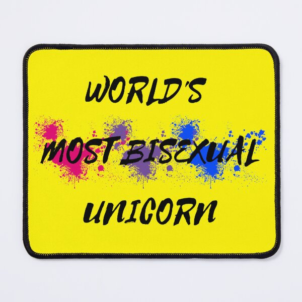Item preview, World's Most Bisexual Unicorn Bi Flag Color Splash For Magical Creatures In Yellow designed and sold by LuckyKermit.