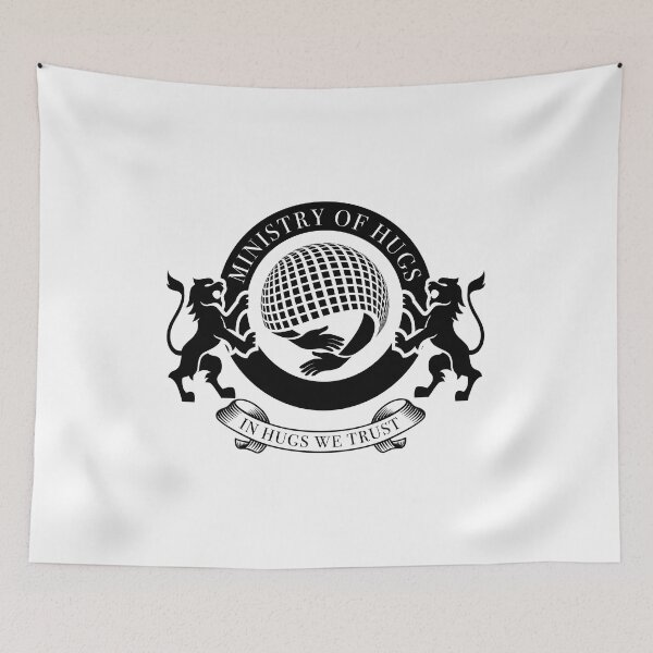 Item preview, Ministry of Hugs Emblem – Black designed and sold by cjgraphic.