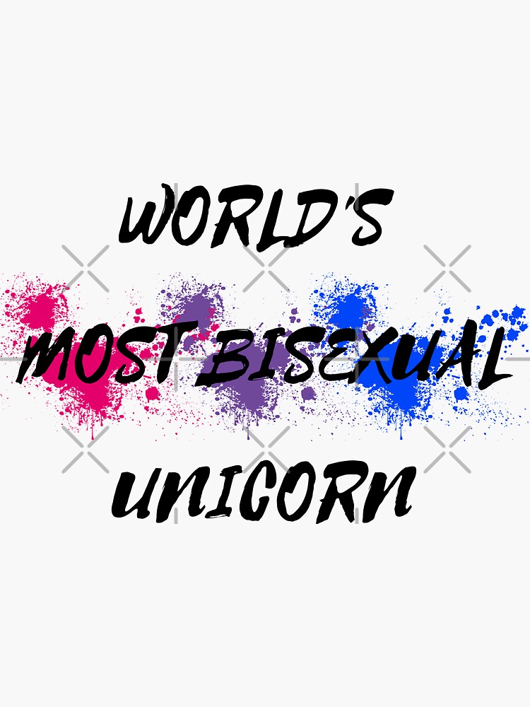 Pegatina Salpicadura De Color De La Bandera Bi Del Unicornio Más Bisexual Del Mundo Para 2582