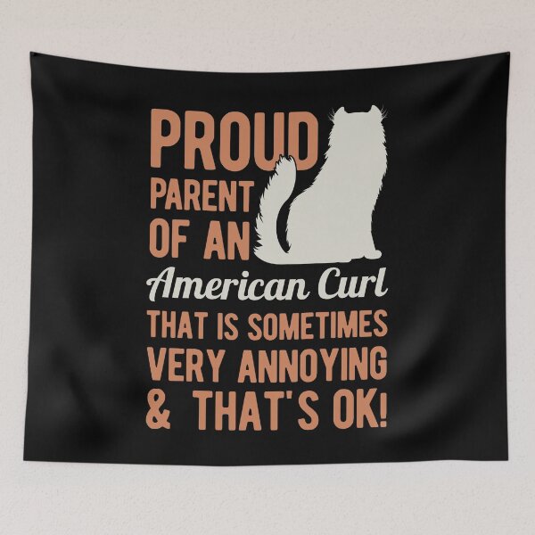 Item preview, Funny American Curl Cat designed and sold by artworkbyrihen.