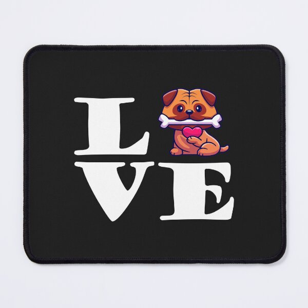 Item preview, Pugs Love Lovely Pug Heart designed and sold by Pugstuff.
