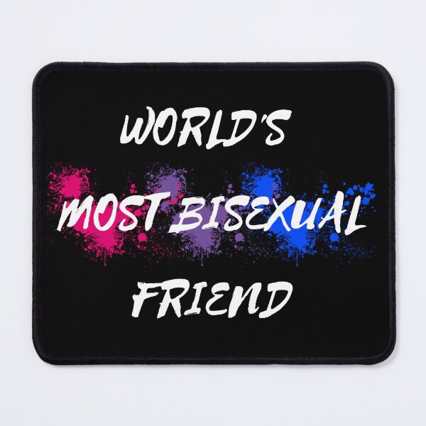 Item preview, World's Most Bisexual Friend Bi Flag Color Splash For Your Bi Friend In Black designed and sold by LuckyKermit.