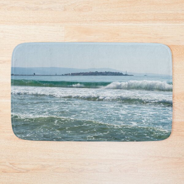 Item preview, Gloriously Rough - Nessebar Old Town behind a Big Breaking Wave designed and sold by Georgia Mizuleva.
