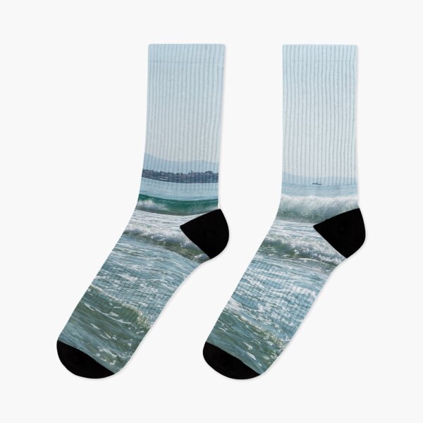 Item preview, Gloriously Rough - Nessebar Old Town behind a Big Breaking Wave designed and sold by Georgia Mizuleva.
