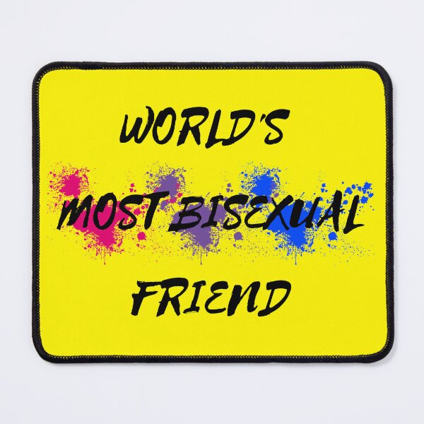 Item preview, World's Most Bisexual Friend Bi Flag Color Splash For Your Bi Friend In Yellow designed and sold by LuckyKermit.