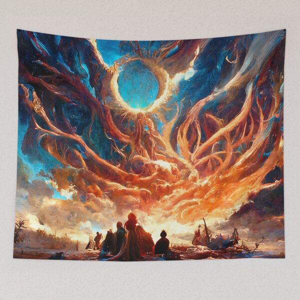 Item preview, Alien titan ascending from the sky designed and sold by MadeByHaresShop.