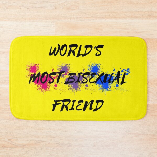Item preview, World's Most Bisexual Friend Bi Flag Color Splash For Your Bi Friend In Yellow designed and sold by LuckyKermit.
