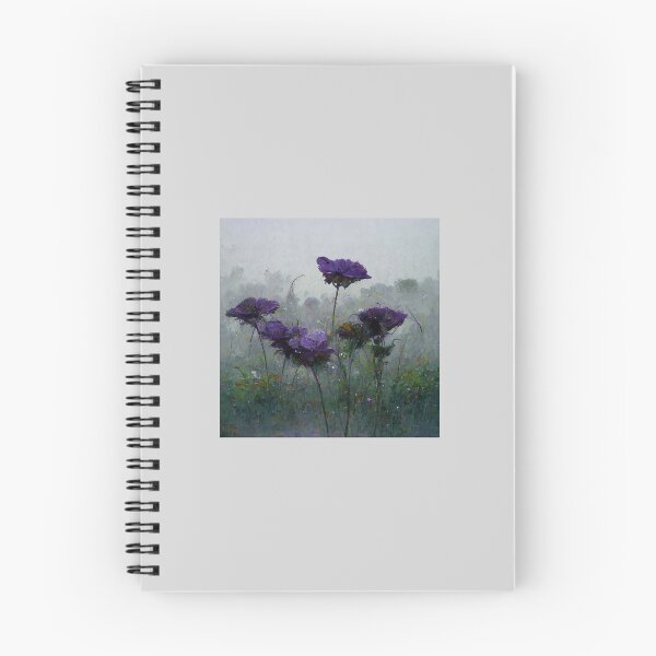 Item preview, Purple flowers on a rain moody designed and sold by katrinaissilly.