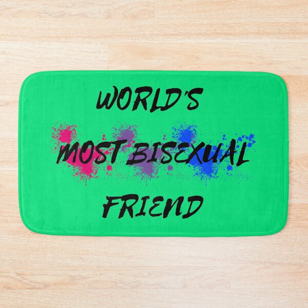 Item preview, World's Most Bisexual Friend Bi Flag Color Splash For Your Bi Friend In Green designed and sold by LuckyKermit.