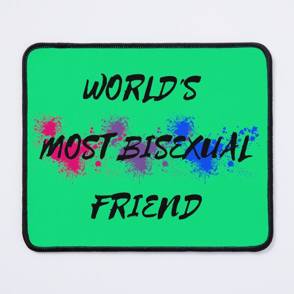 Item preview, World's Most Bisexual Friend Bi Flag Color Splash For Your Bi Friend In Green designed and sold by LuckyKermit.