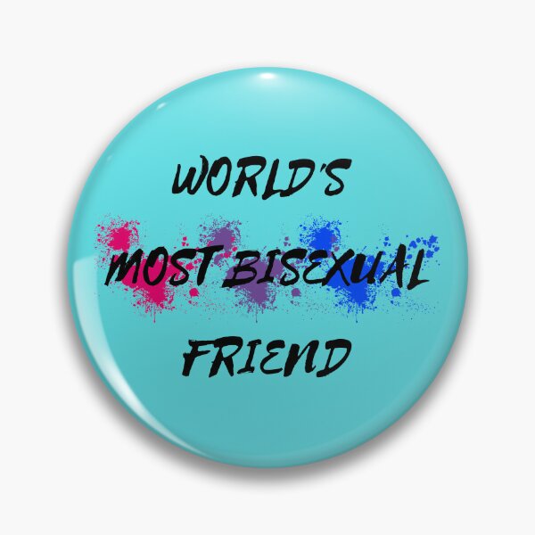 Item preview, World's Most Bisexual Friend Bi Flag Color Splash For Your Bi Friend In Cyan designed and sold by LuckyKermit.