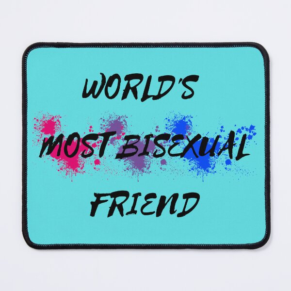 Item preview, World's Most Bisexual Friend Bi Flag Color Splash For Your Bi Friend In Cyan designed and sold by LuckyKermit.