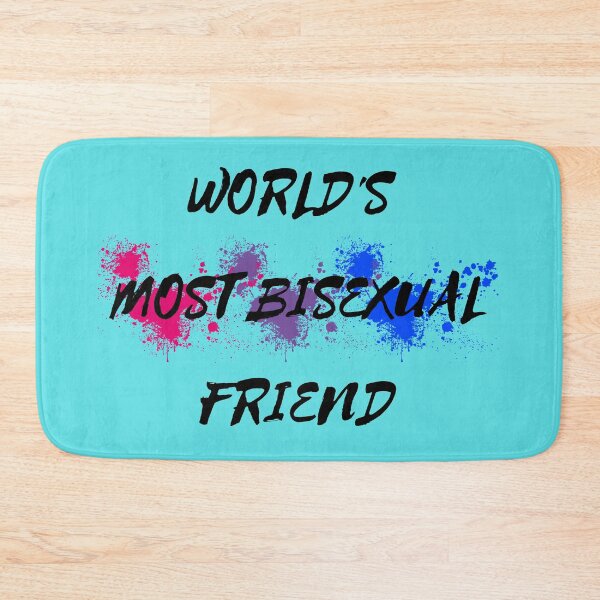 Item preview, World's Most Bisexual Friend Bi Flag Color Splash For Your Bi Friend In Cyan designed and sold by LuckyKermit.