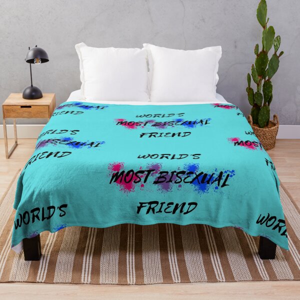 Item preview, World's Most Bisexual Friend Bi Flag Color Splash For Your Bi Friend In Cyan designed and sold by LuckyKermit.
