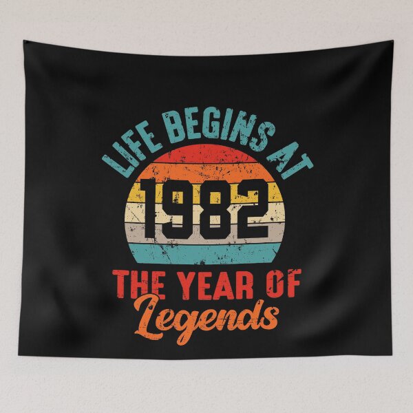 Item preview, Life Begins At 1982 The Year 40 Funny Old Classic 1982 designed and sold by Echo Dusk.