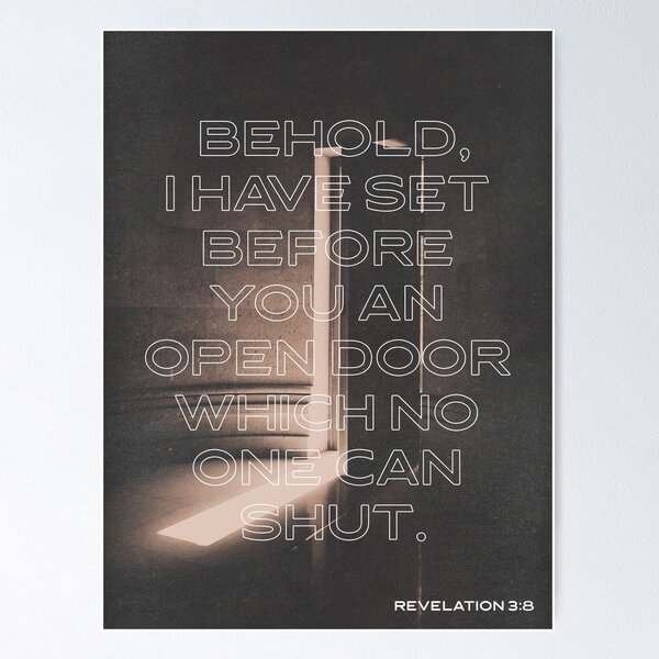 Item preview, Open Door Revelation 3:8 Christian Bible Verse designed and sold by knightsydesign.