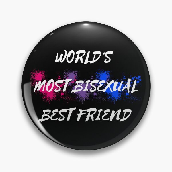 Item preview, World's Most Bisexual Best Friend Bi Flag Color Splash For Your Bi Bestie In Black designed and sold by LuckyKermit.