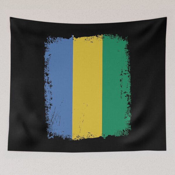 Item preview, Gabon Flag Distressed designed and sold by rafaeltto.