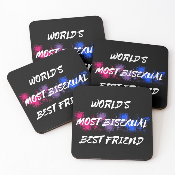 Item preview, World's Most Bisexual Best Friend Bi Flag Color Splash For Your Bi Bestie In Black designed and sold by LuckyKermit.