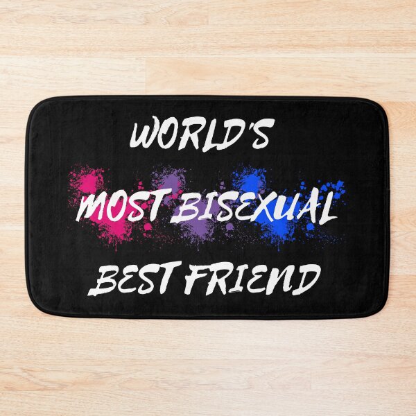 Item preview, World's Most Bisexual Best Friend Bi Flag Color Splash For Your Bi Bestie In Black designed and sold by LuckyKermit.
